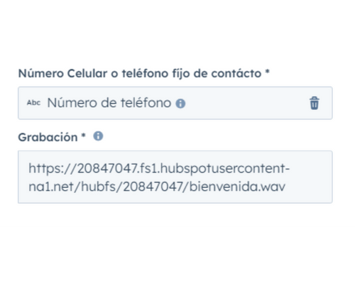 Llamadas pregrabadas desde HubSpot